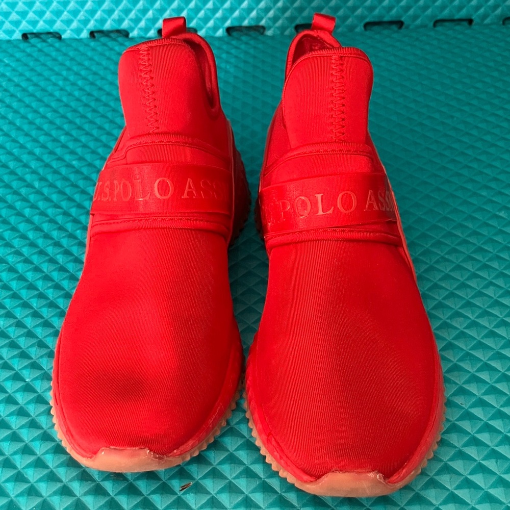 US POLO ASSN Women Red Slip On Sneakers | 7